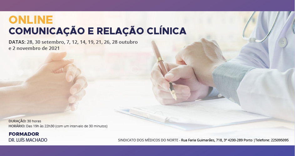 Comunicação e relação clínica - Formação online