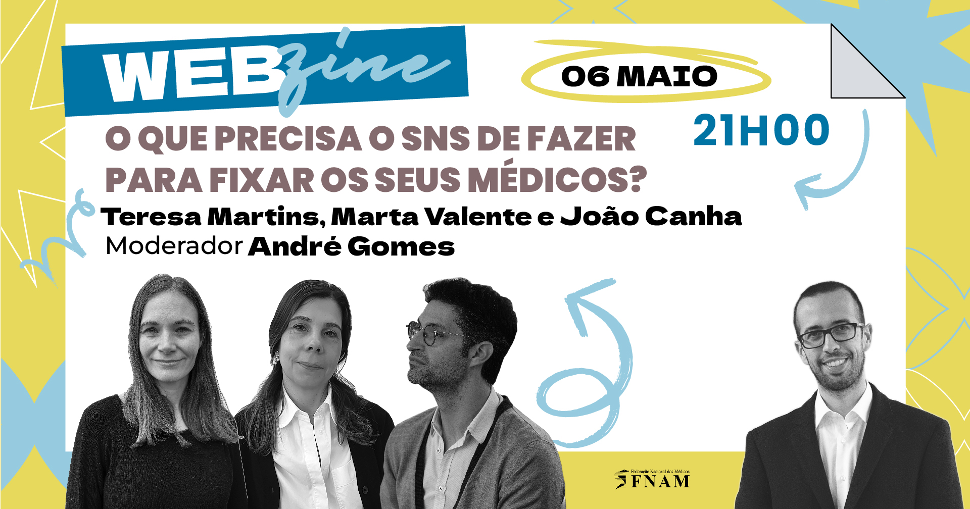 Cartaz digital de um evento online intitulado 